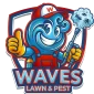 waves logo lawn pest